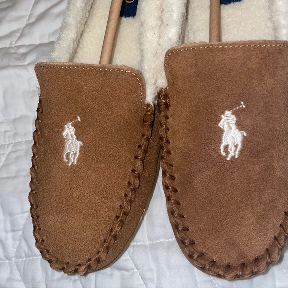 NWT POLO Ralph Lauren’s moccasin slippers women’s size 8 - Picture 5 of 6